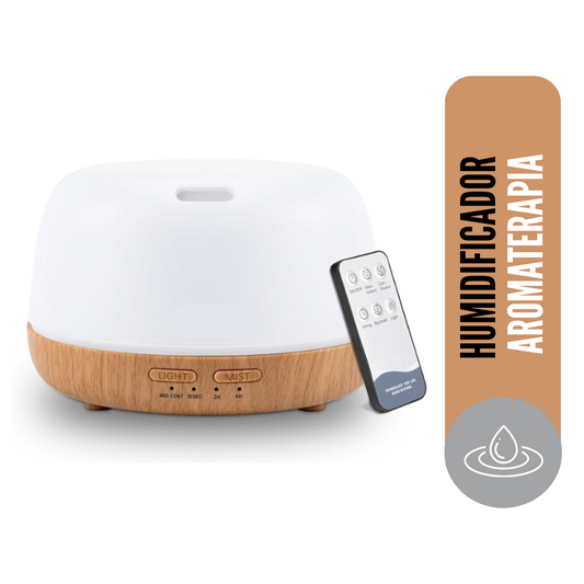 Vive la Aromaterapia con nuestro Humidificador con luces LED y control remoto